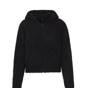 SKIMS Cozy Knit Zip Up Hoodie Onyx Size XS